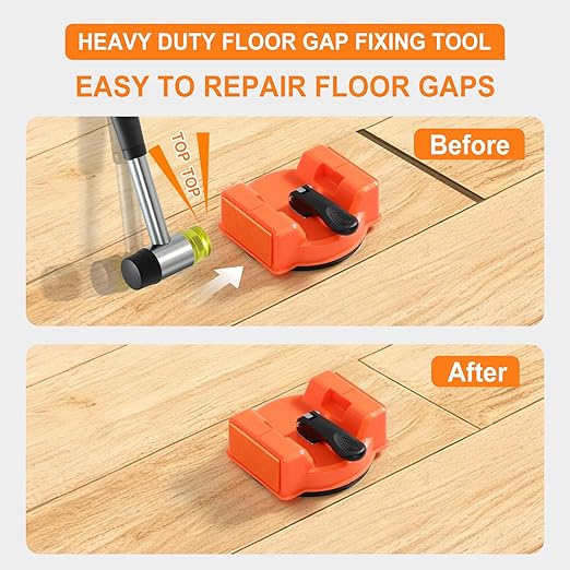 2026 New Heavy Duty Floor Gap Fixer Tool, Laminate Flooring Tools with Enhanced Suction Cup & 5 PCS Sticky Pads for Wood Floor, Laminate, Vinyl Plank, Hardwood