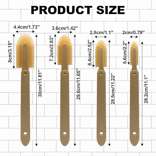 8 PCS Caulking Spatulas Tool, 4 Size Rubber Applicator Silicone Caulk Finishing Tool, Caulk Smoother for Corners, Tiles, Walls, Floors, Bathrooms, Kitchens