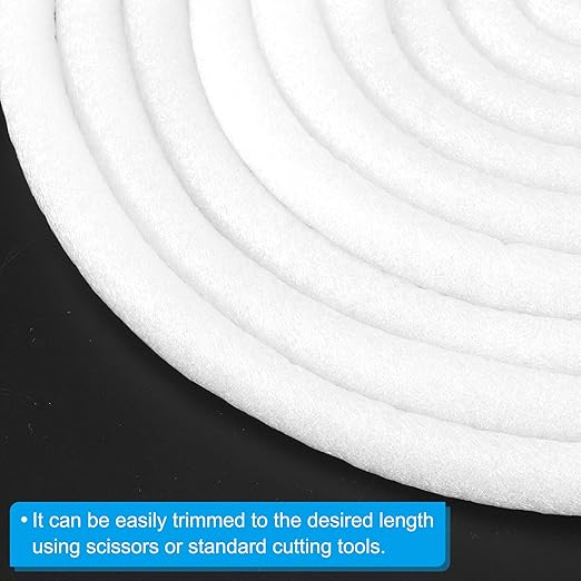 PATIKIL 1/2 Inch x 32.8 Feet Backer Rod for Gaps and Joints, Foam Rope Caulk Crack Joint Filler Roll Seal Weather Strip for Home Construction Car, White