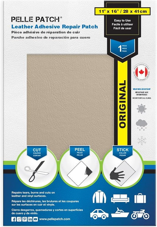 Couch Leather Repair - 25 Colors Available - Original 11x16 - Cream
