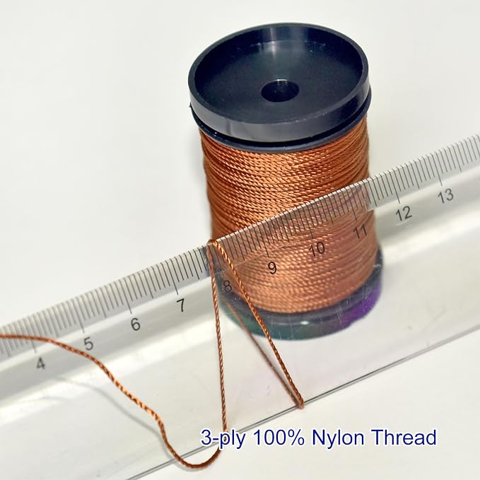 Extra Strong Upholstery Repair Sewing Thread Kit and Heavy Duty Household Hand Needles, Including 5 Rolls Nylon Thread,7 Styles of Leather Canvas Sewing Needles and 1 Needle Threader
