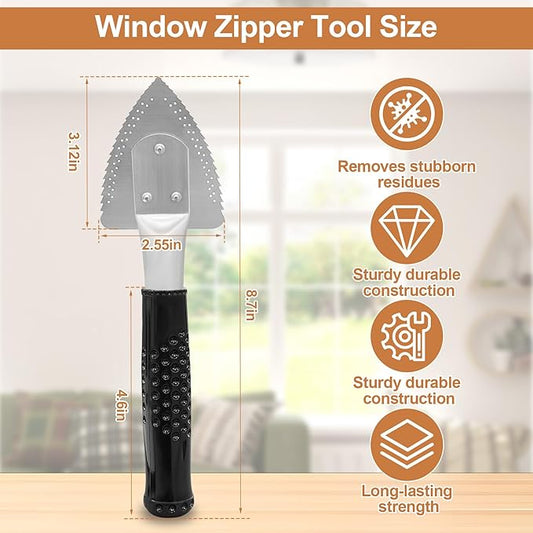 BigEmpty 45200 Metal Window Zipper Opener Deglazing Tool and Scraper Cuts Dried Paint Hardened Caulk