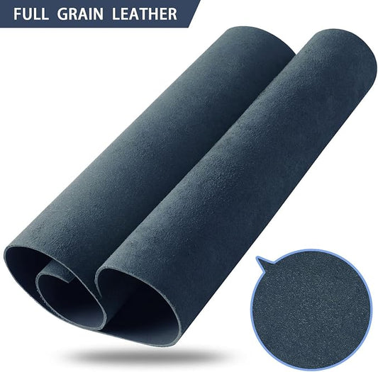 RingSun 12''X24'' Blue Leather Sheets for Crafts (2mm), Full Grain Leather Tooling Leather