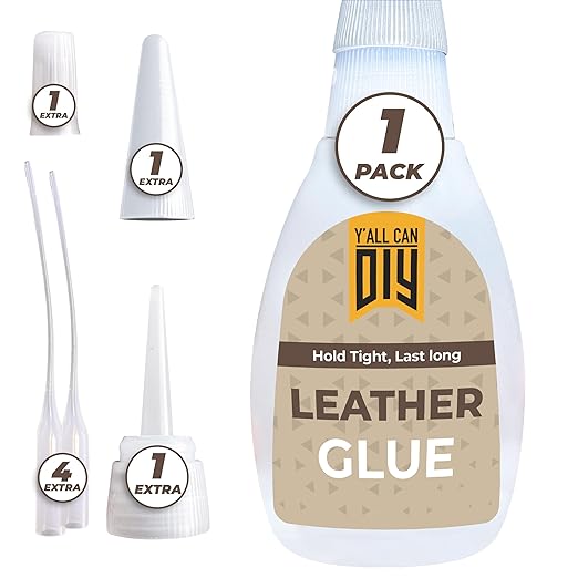 Y'allCanDiy Super Glue for Leather - Cyanoacrylate Glue for Leather Repair, Upholstery, Furniture, Purses & Leathercraft – Strong, Waterproof Bond