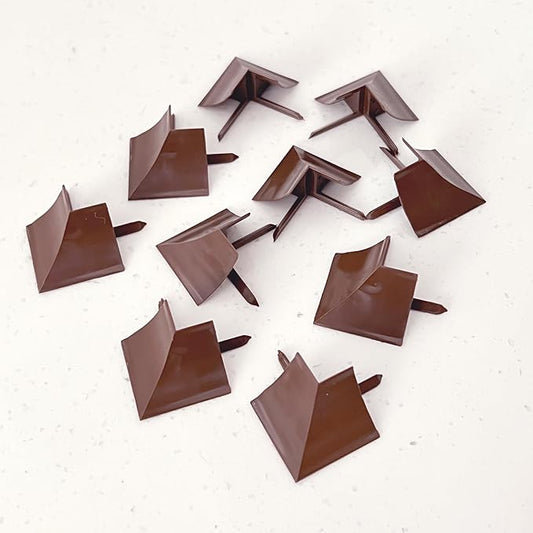 InstaTrim Outside Corners - 10 Dark Brown 1/2" Wide Trim Outside Corner Pieces - Trim for Outside Corners - Paintable