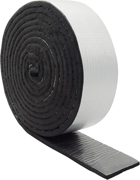 DOBTIM Foam Foil Pipe Insulation Wrap, Reflective Foil Insulation Tape Self Adhesive with High Resilience for Pipe Insulation Wrap 16 Ft Long x 3 Inch Wide x 3/8 Inch Thick