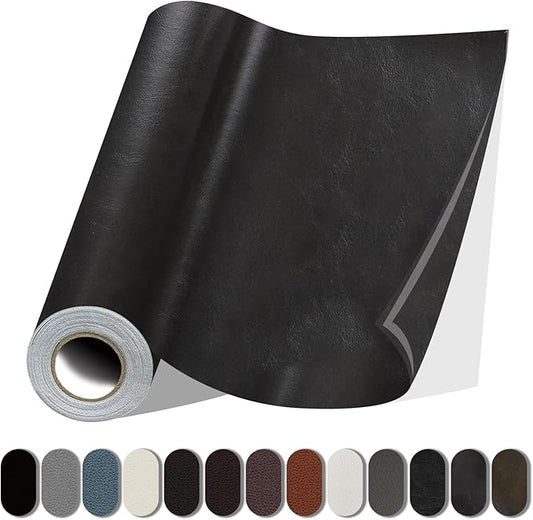 Leather Repair Patch, 17X158 Inch Glossy Self Adhesive Leather Repair, Large Vinyl Patch Tape for Couches, Furniture, Car Seats, Cabinets, Wall, Handbags （17X158 Inch, Coffee）