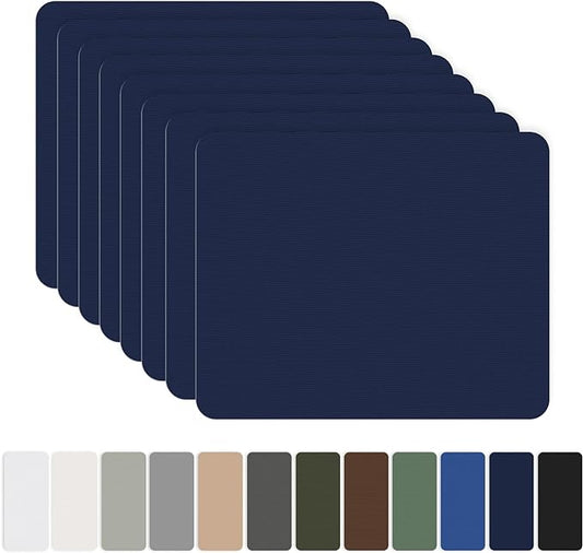 OAZ 8 Pieces 7.87 x 5.9 inch Nylon Repair Patches Nylon Fabric Patch Self-Adhesive Fabric Repair Tape Waterproof Lightweight Outdoor Gear Patch Kit for Down Jacket Clothing Tent Bag (Navy Blue)