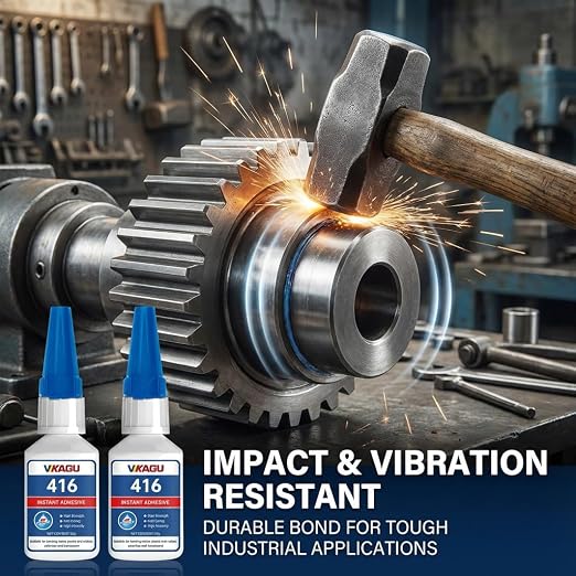 416 Super Bonder Instant Adhesive Clear for High Temp & Vibration 20g Suitable for Metal Plastic and Rubber 2 Pack