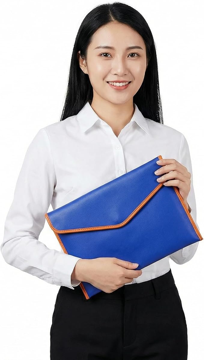 13-13.3" Documents Certificate Laptop Sleeve Case Office File Folder Business Clutch Envelope Bag (Gem Blue)