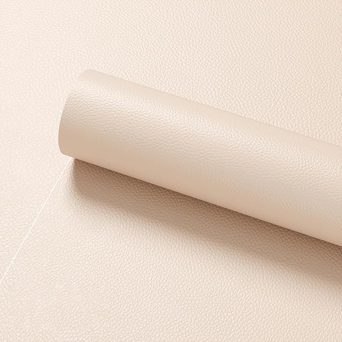 Leather Repair Kit for Furniture, 16x40 inch Self Adhesive Leather Repair Patch for Couches, Chairs, Car Seats, Cabinets, Handbags, Waterproof and Wear-Resistant Vinyl Repair Kit, Beige