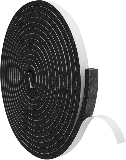 DGSL Foam Insulation Tape, 1/2In x 1/4In x16.5Ft Weather Stripping Door Seal Strip for Doors and Windows,Sliding Doors, Soundproofing Door Seal,Weatherstrip,Air Conditioning Seal Strip