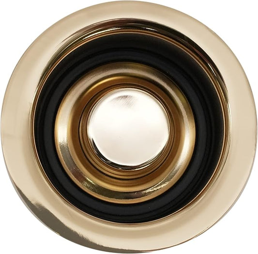 Westbrass D2089-01 4-1/4" Kitchen Sink Waste Disposal Drain Flange and Stopper, Polished Brass