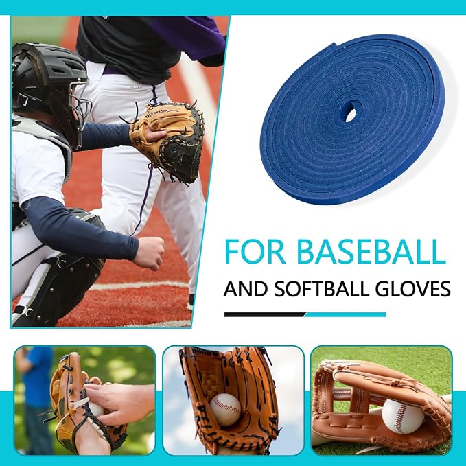 Baseball Glove Lace, Mitt Lace Repair Kit Softball 2 Leather Laces and 2 Lacing Needles for Catcher's Glove