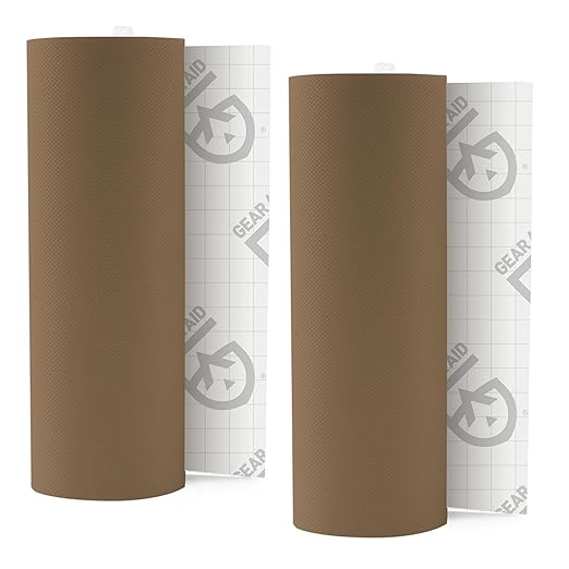 GEAR AID Tenacious Tape 3” x 20” Nylon Fabric Gear Repair Tape, Fix Holes and Rips in Puffy Jackets, Rain Gear, Tents, Sleeping Bags and Outdoor Equipment, Coyote, 2 Rolls