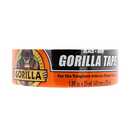 Gorilla Duct Tape, Black Tape, 1.88" x 35 yd (Pallet of 756 Rolls) - Heavy Duty and Weather Resistant for Indoor or Outdoor