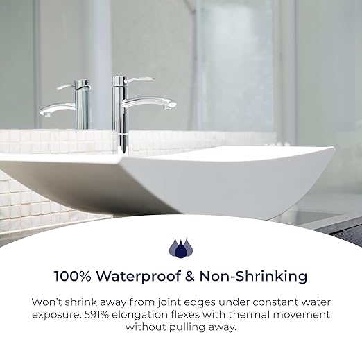 Bond It Bath & Tile Silicone, Premium Long Term Acetoxy Sealant, Waterproof Flexible Sanitary Silicone - Bathrooms, Kitchens, Showers, Tubs, Sinks, Countertops, Backsplashes, 10 oz, Pack of 12, Clear
