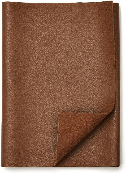 REED Leather HIDES - Cow Skins for Upholstery Crafts (100 Square Foot, Brown)