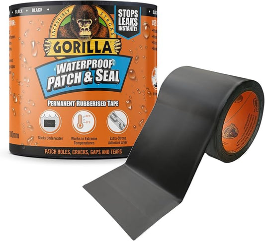 Gorilla Waterproof Patch & Seal Tape Black 3m