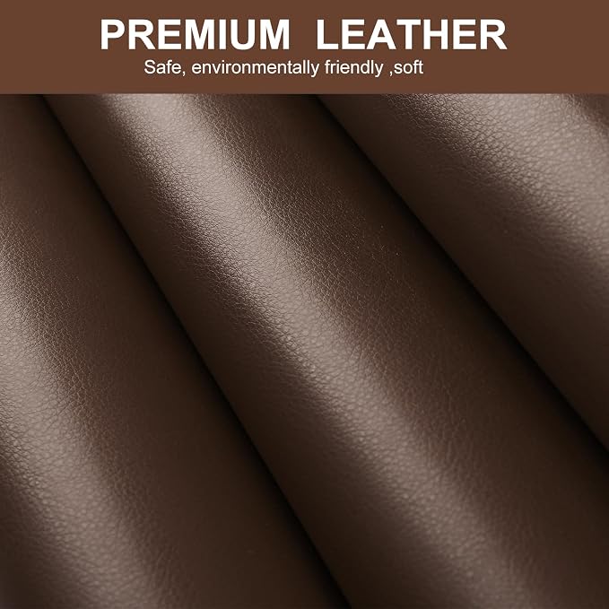 Leather Repair Patch Tape, 17x60 inch Large Self Adhesive Leather Repair,Vinyl Repair Patch Kit for Couches, Car Seats, Chairs, Furniture 17X60 inch,Coffee