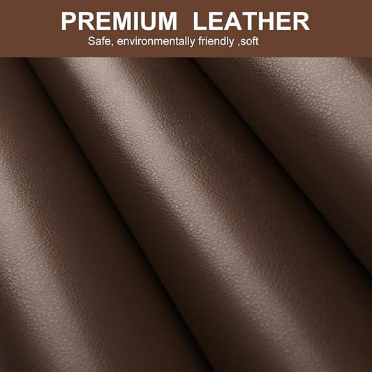 Leather Repair Patch Tape, 17x60 inch Large Self Adhesive Leather Repair,Vinyl Repair Patch Kit for Couches, Car Seats, Chairs, Furniture 17X60 inch,Coffee
