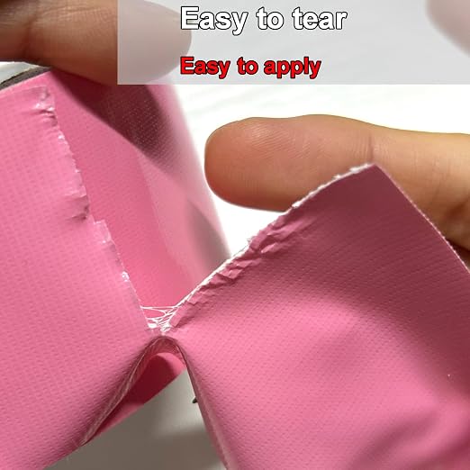 3 Roll Heavy Duty Tape - Professional Grade Outdoor Waterproof Tape, Hand Tearable, Repair Tape for Industrial & Professional Use, 1.88 Inch x 30 Yards, Pink
