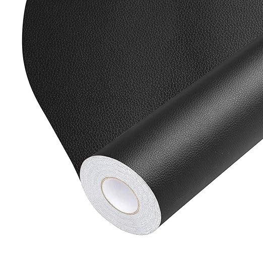 BSZHTECH Leather Repair Tape Self-Adhesive Leather Repair Patch for Couch Furniture Sofas Car Seats Advanced PU Vinyl Leather Repair Kit (Black, 35.4X157 inch)