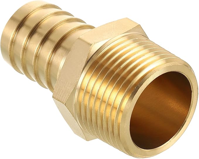 Pack of 1 Brass Hose Barb Fittings 3/4" Hose Barb to 3/4" NPT Male Fittings