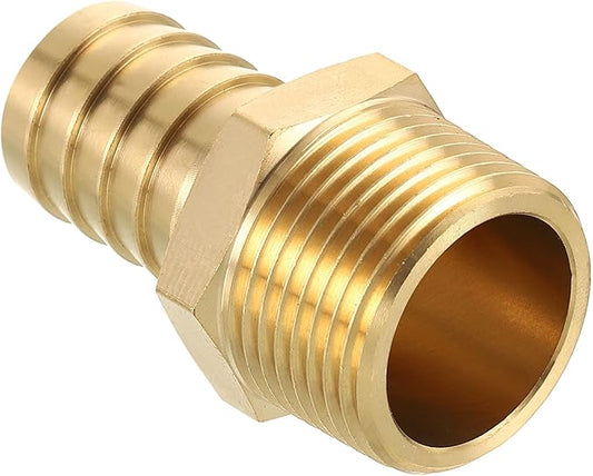 Pack of 1 Brass Hose Barb Fittings 3/4" Hose Barb to 3/4" NPT Male Fittings