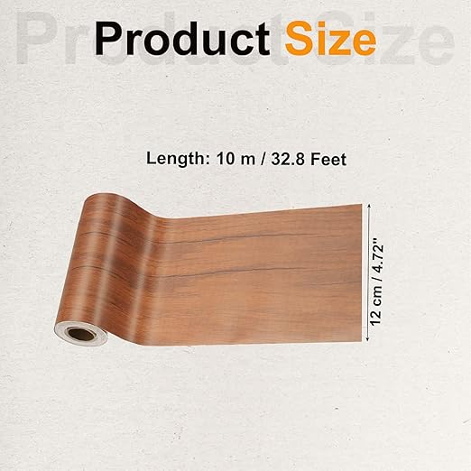 PATIKIL Wood Grain Tape 4.7" x 32 ft, Self-Adhesive Wood Texture Repair Tape Realistic Wooden Effect Patch for Furniture Cabinets Floor Walls, Grain