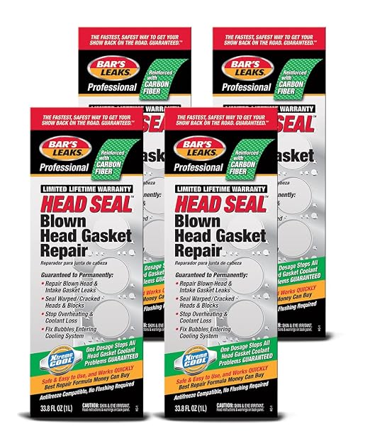 Bar's Leak HG-1-4PK HEAD SEAL Blown Head Gasket Repair - 33.8 oz, (Pack of 4)