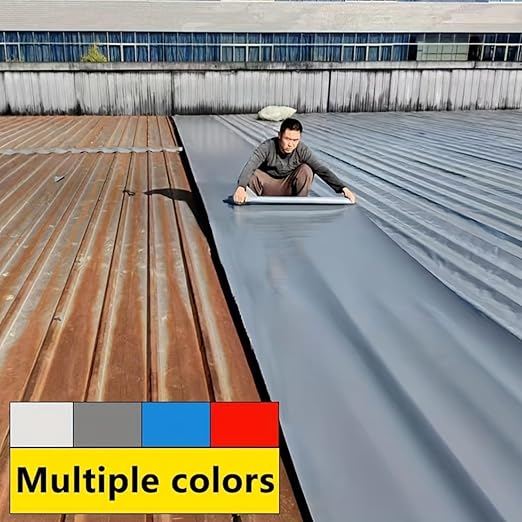 Waterproof Sealant Tape Self Adhesive Rubberized Asphalt Tape for RV Roof Metal Roof Corrugated Roof Leak Repair UV Resistant Heavy Duty Waterproofing Membrane (Gray, 393.7 InX 7.87 in)