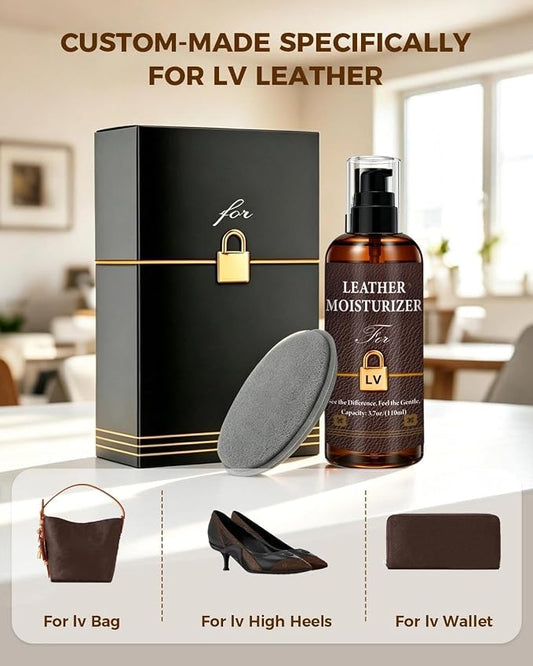 Leather Moisturizer Conditioner Kit for Louis Vuitton, Deep Nourishing Care for LV Bags, Prevent Dryness and Cracking, for Wallets, Purses and Other Luxury Bags