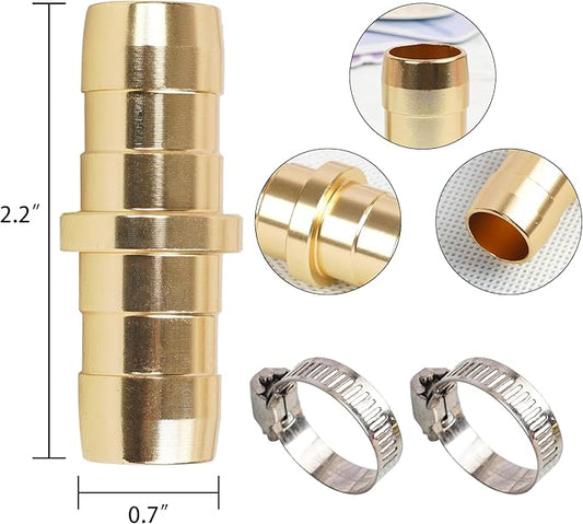 Hourleey 6 Pack Garden Hose Repair Kit, Hose Connector Repair Mender Kit with Stainless Clamp, Fits 3/4"-5/8" Water Hose Repair Fittings