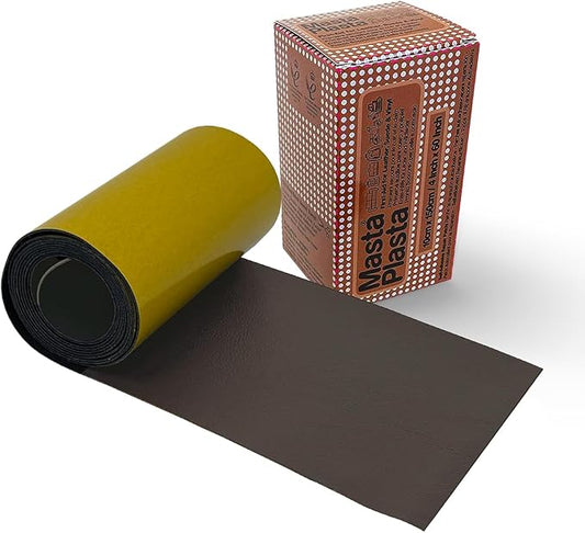 MASTAPLASTA Original Leather Repair Tape - Dark Brown 60" x 4" (150x10cm). Upholstery-Quality. Quick and Easy Leather Repair Patch Self Adhesive for Couch, Leather Patches for Car Seats