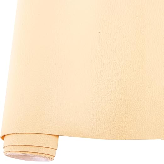 HGUAN Leather Repair Patch, 16X54 Inch Self Adhesive Leather Repair, Large Vinyl Patch Tape for Couches, Furniture, Car Seats, Cabinets, Office Chairs (Beige)