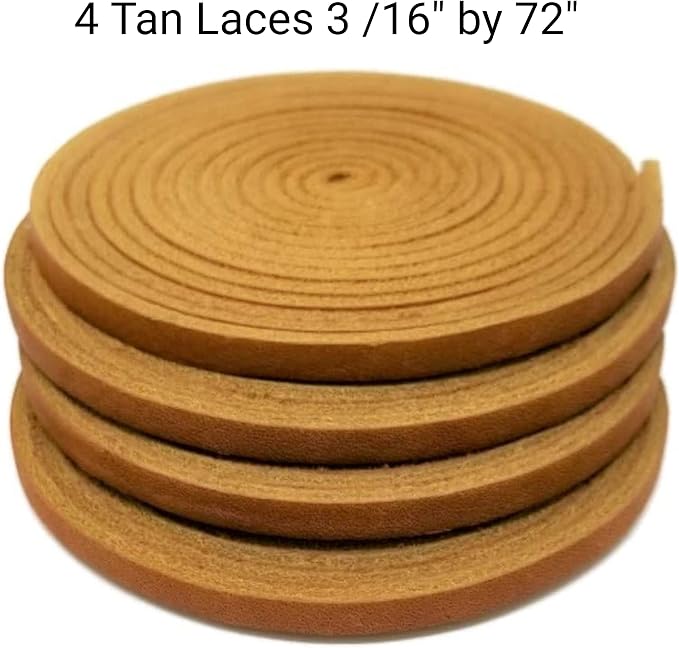 TOFL 72" Baseball Glove Lace Strips - Flat Shaped Cowhide Leather Lacing for Gloves, Mitts & DIY Repair
