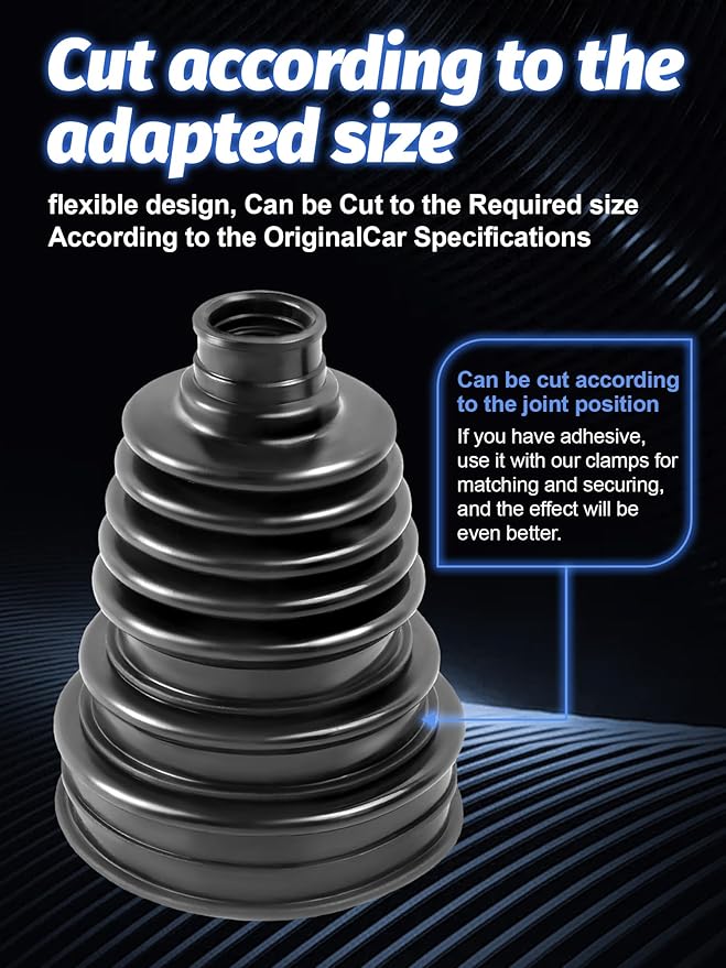 CV Boot Repair Kit,Fits Shaft Size 26mm to 34mm,2PCS CV Axle Boot Repair Kit,Universal Tie Rod Boot for Most Vehicle,Silicone CV Joint Gaiter Boot