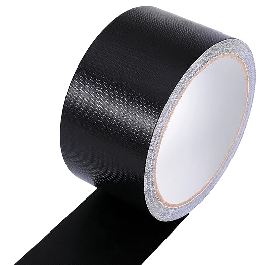 Reniteco Black Duct Tape- 2 inches x 10 Yards, Waterproof & All-Weather, No Residue, UV Resistant, Heavy Duty for Car, Home & Outdoor Repairs, 1 Roll