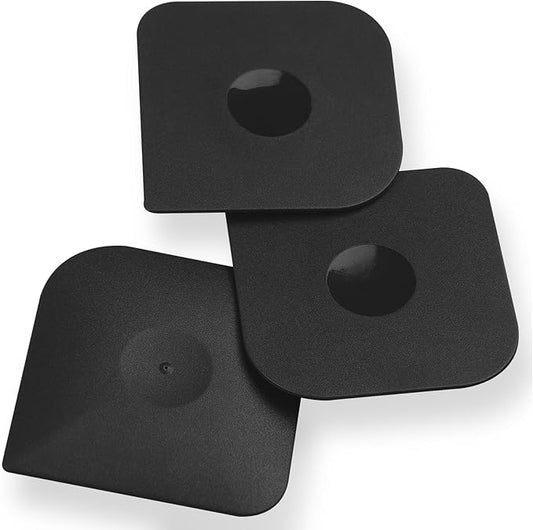 Plastic Pan Dish Pot Food Kitchen Scraper Tool Set, 3 pcs Nylon Plastic Cast Iron Skillet Cleaner Scrubber Scrapper, Kitchen Scraper Non-Scratch (Black)