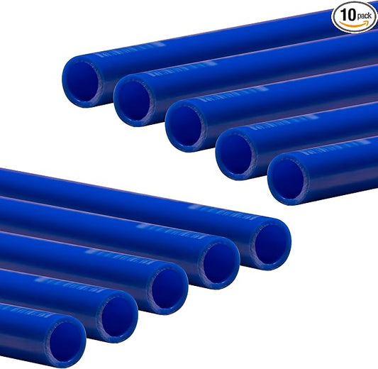 SharkBite 1/2 Inch x 5 Feet Blue PEX-B, Made in the USA, Pack of 10, Flexible Water Pipe Tubing for Plumbing, U860B5