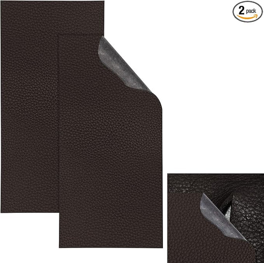 2PCS Leather Repair Patch Tape, Leather Repair Kits for Couches and Cars, Vinyl Repairs Patch, Car Waterproof Self Adhesive Leather Tape Repair Kit for Furniture Couches Chairs (Brown)