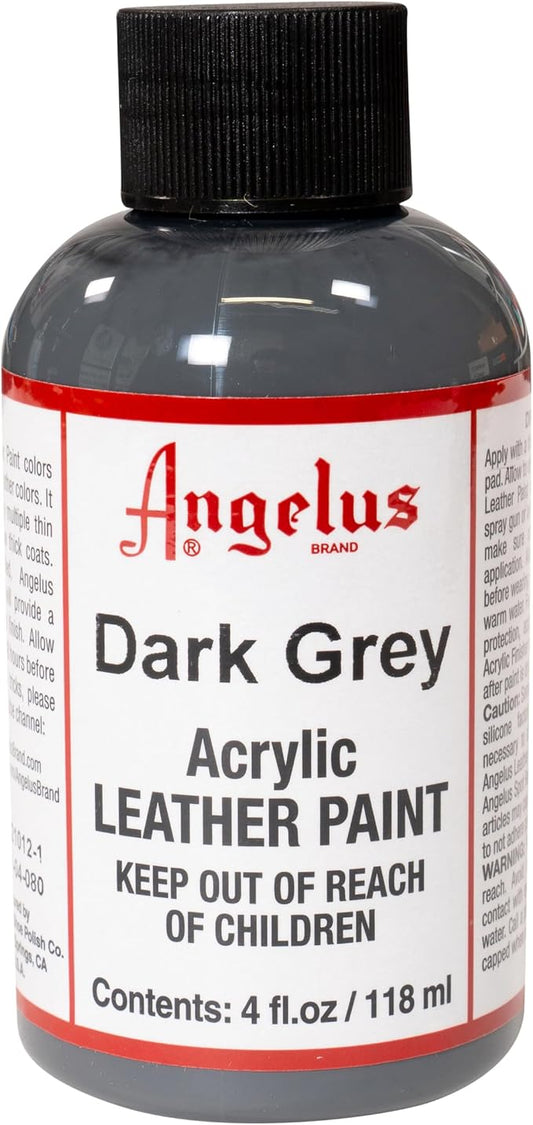 Angelus Acrylic Leather Paint, 4 Fl Oz (Pack of 1), Dark Grey