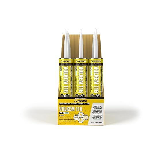 Tremco Vulkem 116 Polyurethane Sealant 10.1 oz. (12, Black, Case)