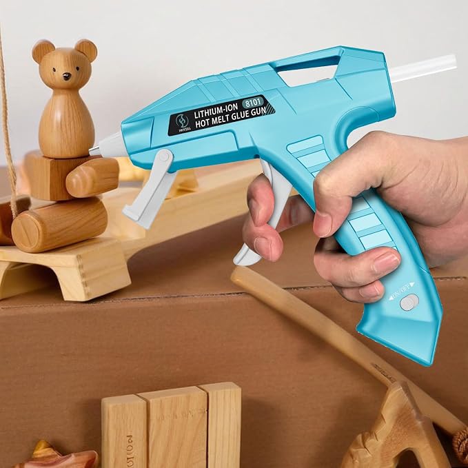 Cordless Hot Glue Gun 20W, Quick Heat Glue Gun & 30-Stick Glue Stick Set, with Type-C Charger for Crafts, DIY Projects, and Home Repairs