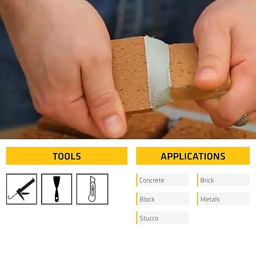 Sikaflex Mortar Fix, Limestone, Polyurethane sealant for Repairing Damaged Mortar, Joints and Gaps. Sealing Mortar Cracks 10.1 fl. oz Cartridge (Pack of 1)