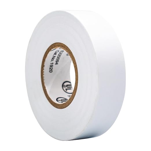 TradeGear White 1 Pack - UL Listed Colored Electrical Tape, 60 ft x 3/4 in, 600V, Flame Retardant, Waterproof, Rubber Adhesive - Phase Marking, Wire ID, Automotive