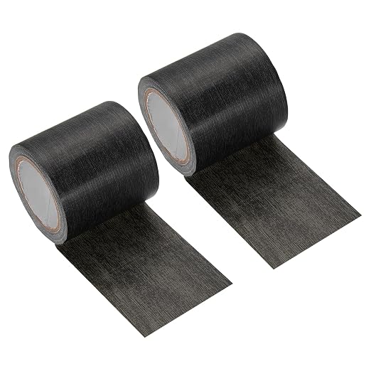 uxcell 2 Pcs Wood Grain Repair Tape, 2.2" x 15ft Self Adhesive Wood Grain Colored Duct Tape Waterproof Repair Patch for Furniture Floor Scratch Fix, Baseboards, DIY Decor, Ebony Black