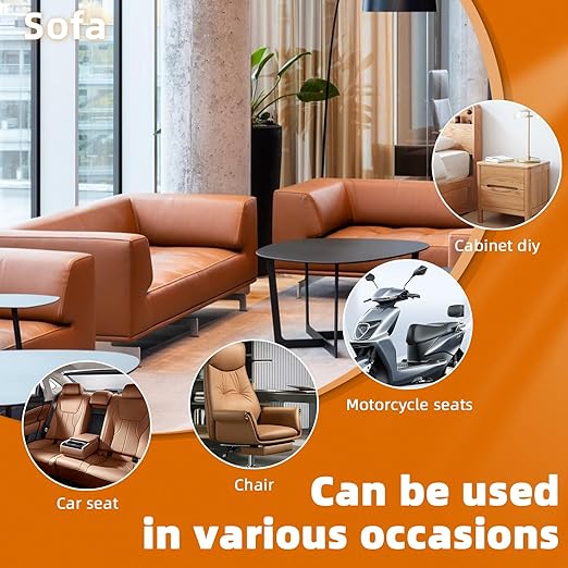 BSZHTECH Leather Repair Tape Self-Adhesive Leather Repair Patch for Couch Furniture Sofas Car Seats Advanced PU Vinyl Leather Repair Kit(Brown,2Pcs 8.2X11 inch)
