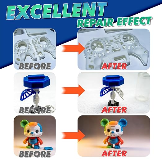 3D Printing Super Glue for PLA, ABS & PETG – Extra Strong Instant Adhesive for 3D Printed Parts, Model Repair & Assembly – Fast Set Clear CA Glue with Precision Tip – 1.23 oz